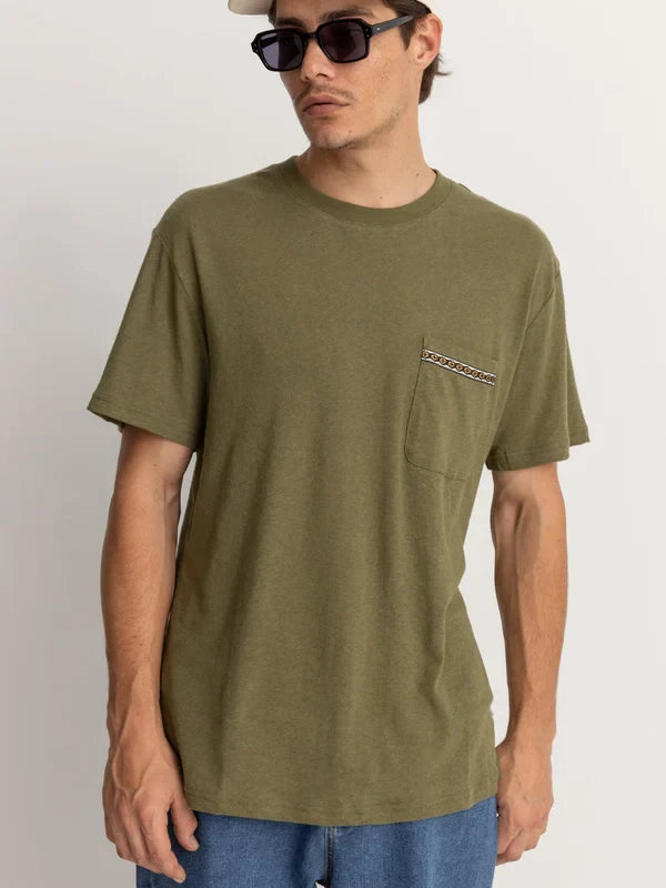 RHYTHM LINEN S/S T-SHIRT OLIVE