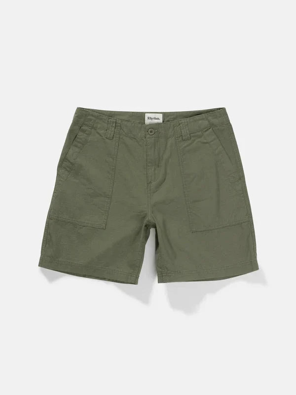 RHYTHM WORN PATH RIPSTOP SHORT OLIVE