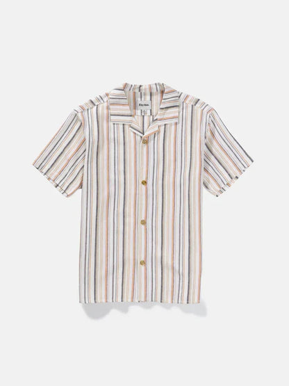 RHYTHM VACATION STRIPE S/S SHIRT NATURAL