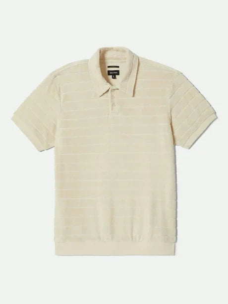 BRIXTON WEEKEND TERRY CLOTH POLO WHITECAP