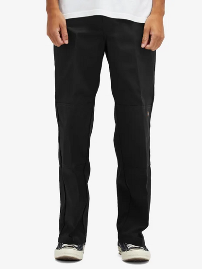 DICKIES FLAT FRONT DOUBLE KNEE PANT BLACK