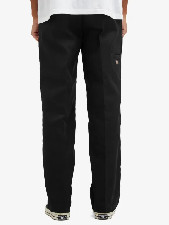 DICKIES FLAT FRONT DOUBLE KNEE PANT BLACK