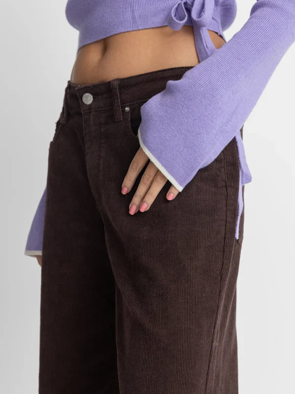 RHYTHM LULA LOW RISE PANT CHOCOLATE 