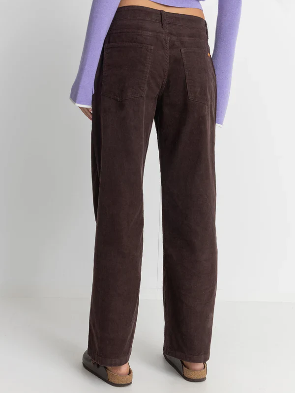 RHYTHM LULA LOW RISE PANT CHOCOLATE 