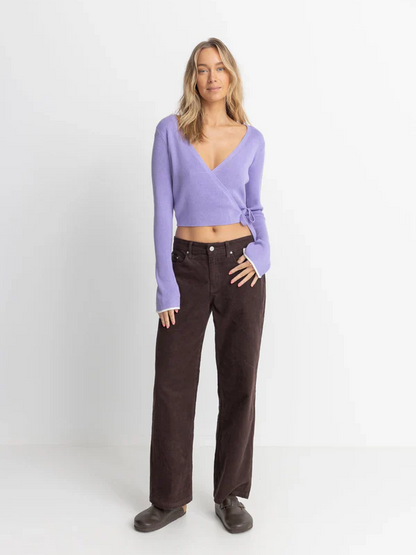 RHYTHM LULA LOW RISE PANT CHOCOLATE 