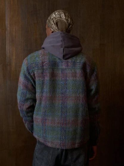 KUWALLA FAUX MOHAIR SHIRT GREEN 