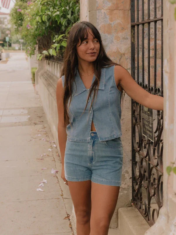 RHYTHM ROMY HIGH RISE DENIM SHORT