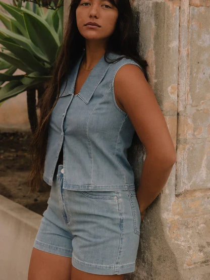RHYTHM ROMY HIGH RISE DENIM SHORT