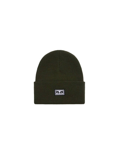 OBEY ICON EYES BEANIE BLACK KOMBU GREEN