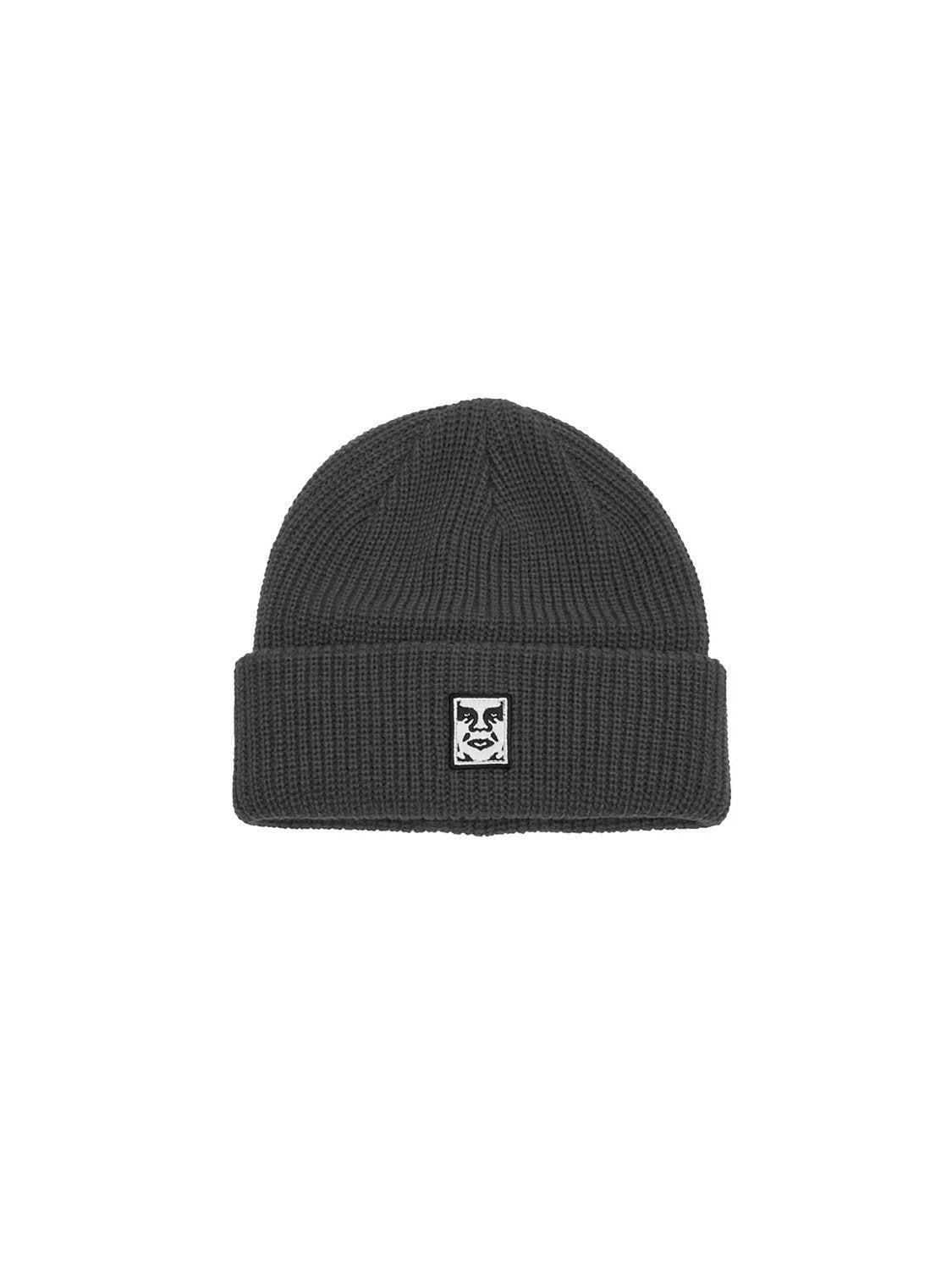 OBEY MID ICON PATCH CUFF BEANIE BLACK 