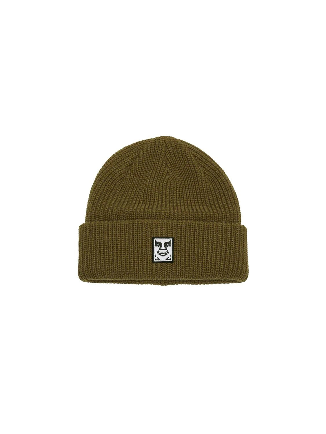 OBEY MID ICON PATCH CUFF BEANIE DULL ARMY