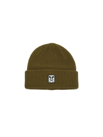 OBEY MID ICON PATCH CUFF BEANIE DULL ARMY