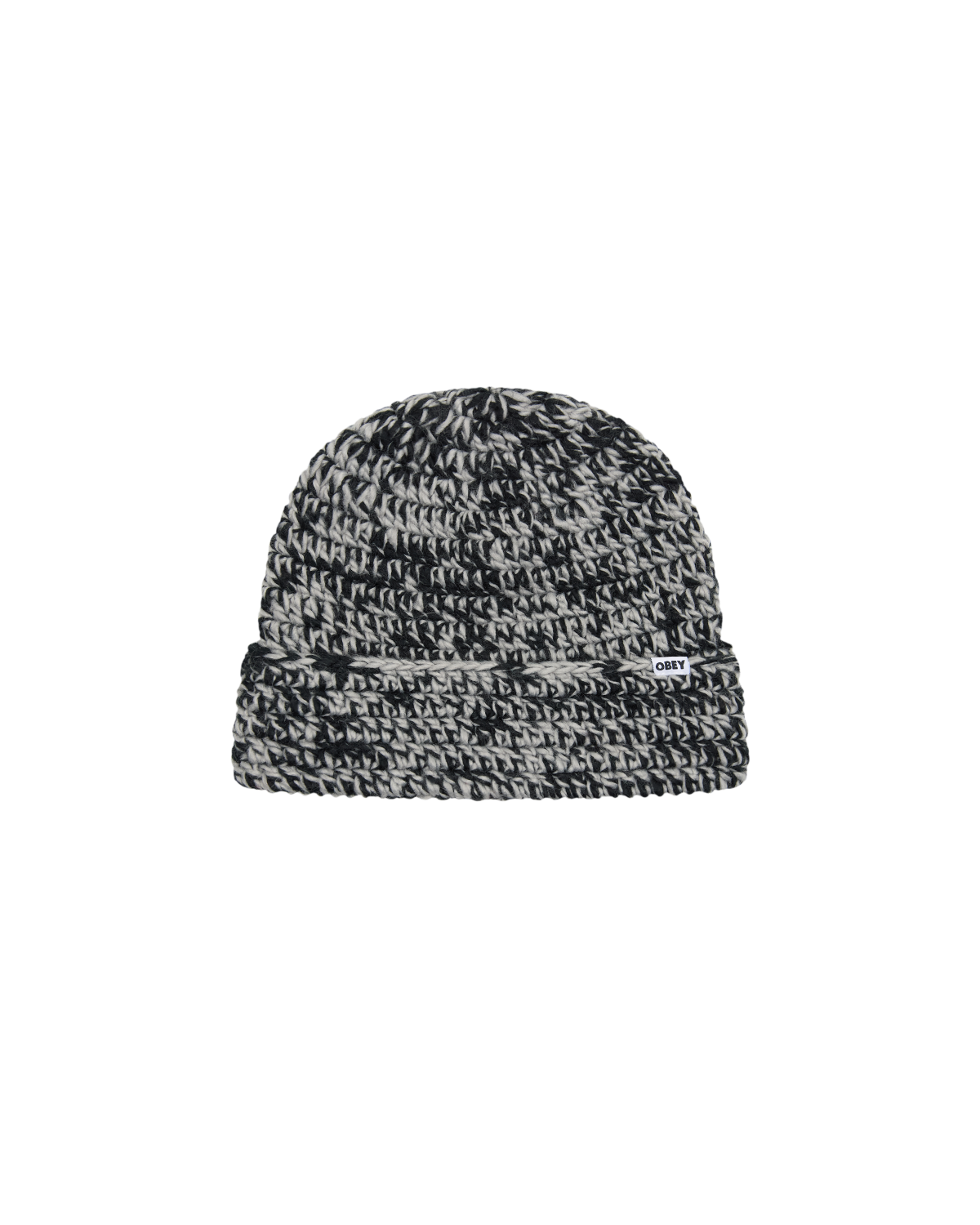 OBEY DESMOND CROCHET BEANIE BLACK MULTI 