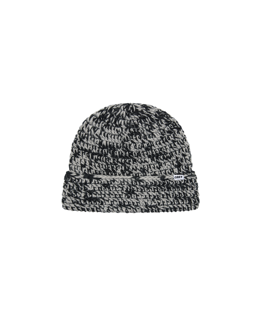 OBEY DESMOND CROCHET BEANIE BLACK MULTI 