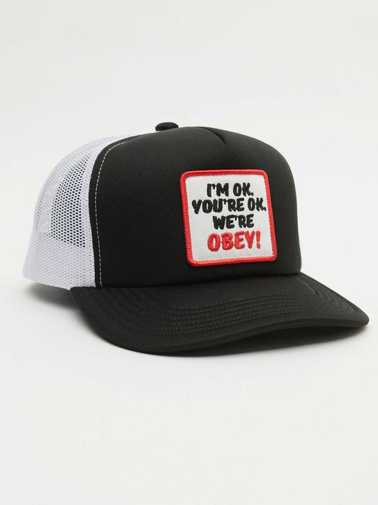 OBEY OKAY FOAM TRUCKER HAT BLACK