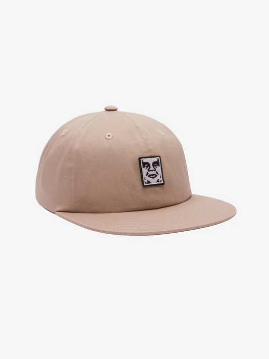 OBEY ICON PATCH 6 PANEL STRAPBACK SILVER GREY