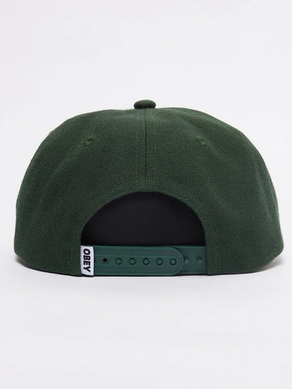 OBEY CASE 6 PANEL CLASSIC SNAPBACK DARK CEDAR