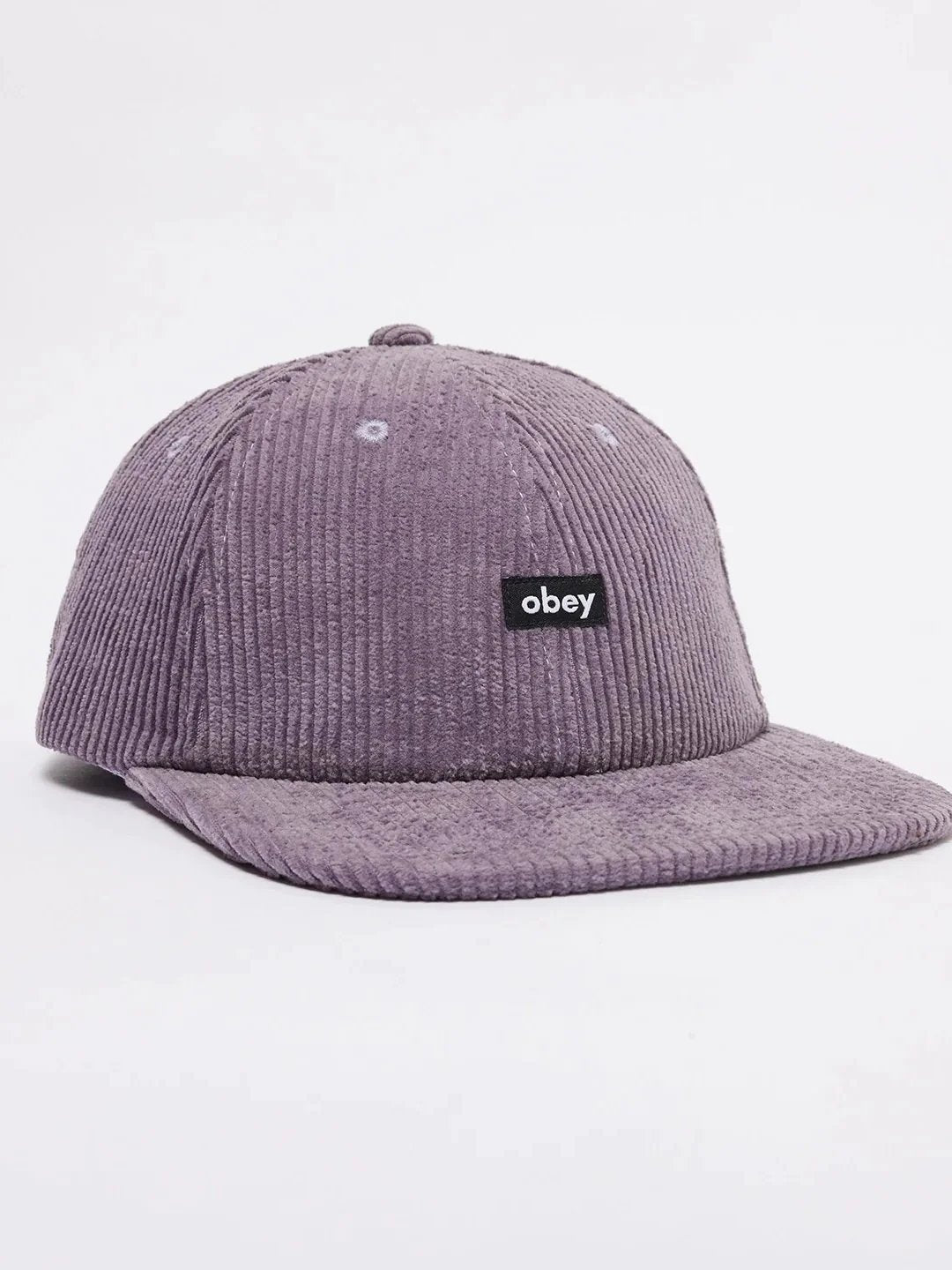 OBEY CORD LABEL 6 PANEL STRAPBACK WINEBERRY