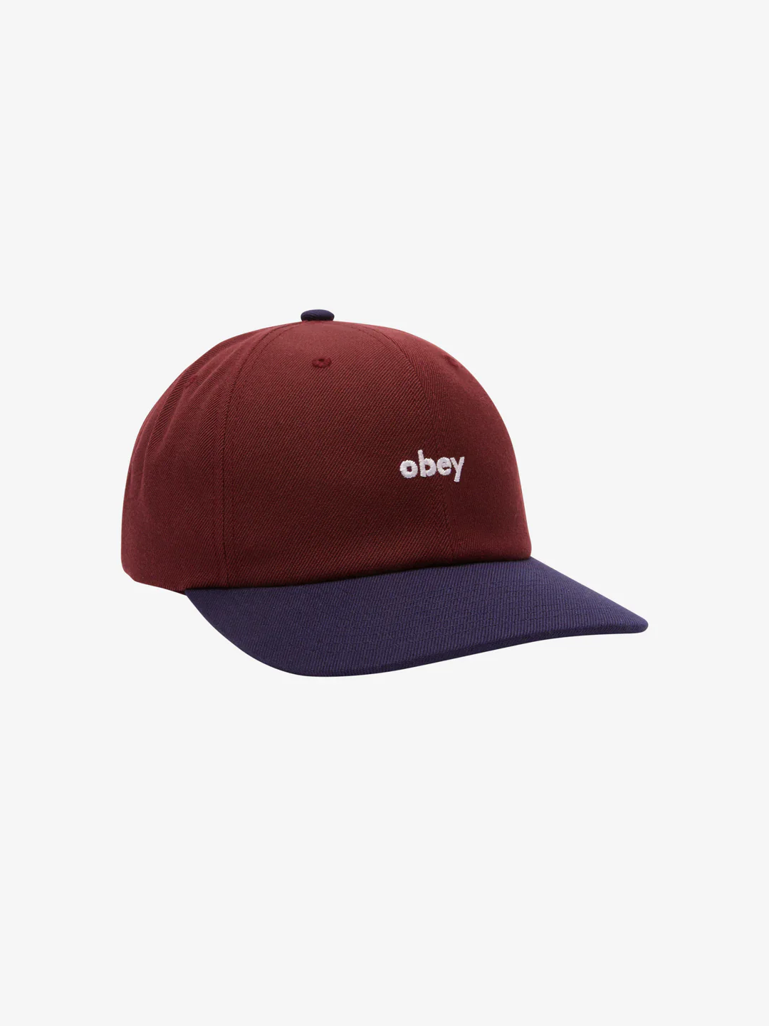 OBEY 2 TONE 6 PANEL SNAPBACK MAROON MULTI 