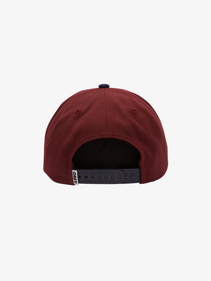 OBEY 2 TONE 6 PANEL SNAPBACK MAROON MULTI 