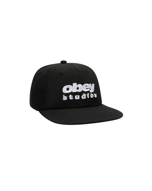 DANCE STUDIO NYLON 6 PANEL HAT BLACK 