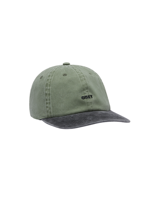 PIGMENT OBEY BOLD 6 PANEL STRAPBACK OLIVE MULTI 