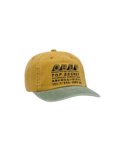 PIGMENT OBEY TOP SECRET 6 PANEL STRAPBACK MUSTARD MULTI 