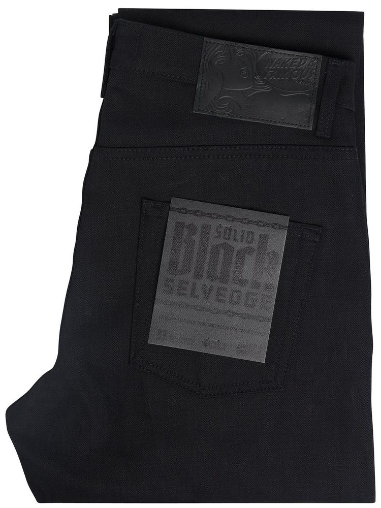 NAKED & FAMOUS EASY GUY SOLID BLACK SELVEDGE