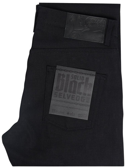 NAKED & FAMOUS EASY GUY SOLID BLACK SELVEDGE