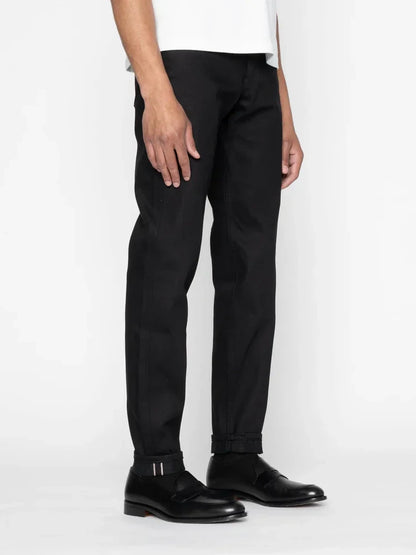 NAKED & FAMOUS EASY GUY SOLID BLACK SELVEDGE