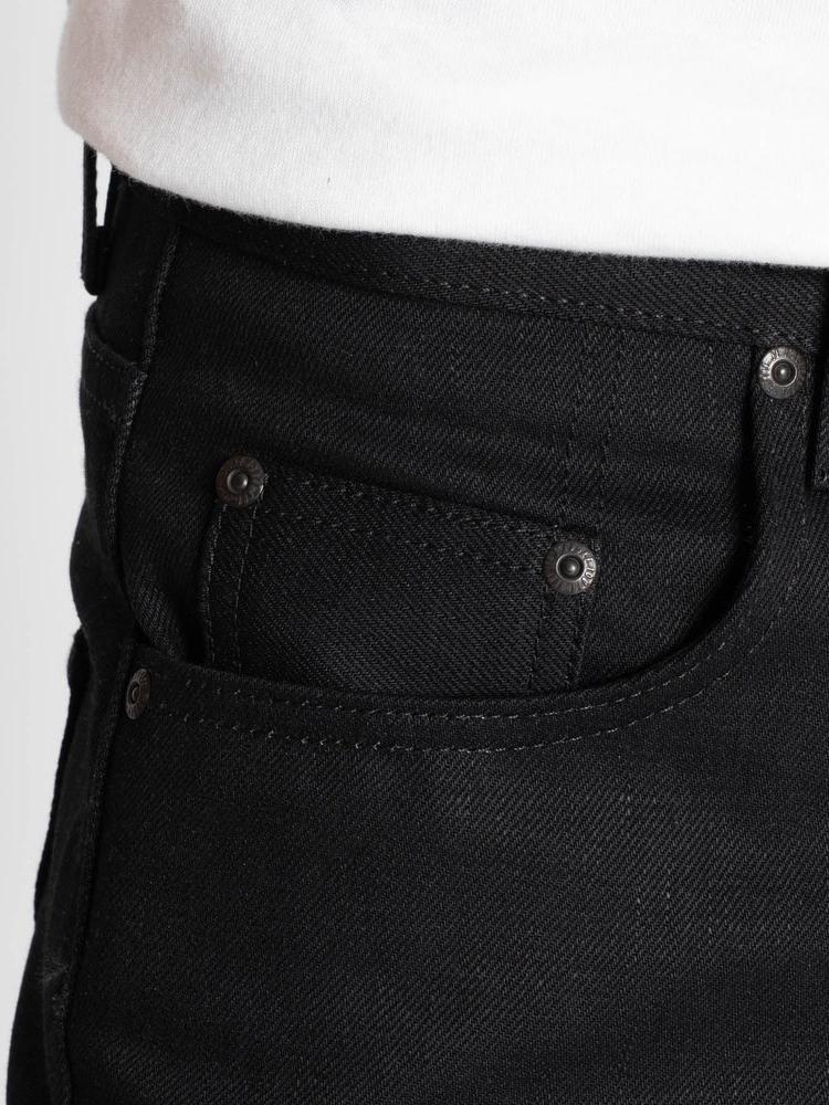 NAKED & FAMOUS EASY GUY SOLID BLACK SELVEDGE