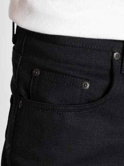 NAKED & FAMOUS EASY GUY SOLID BLACK SELVEDGE