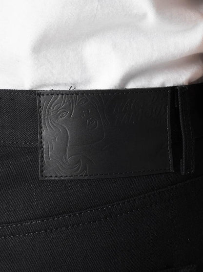 NAKED & FAMOUS EASY GUY SOLID BLACK SELVEDGE