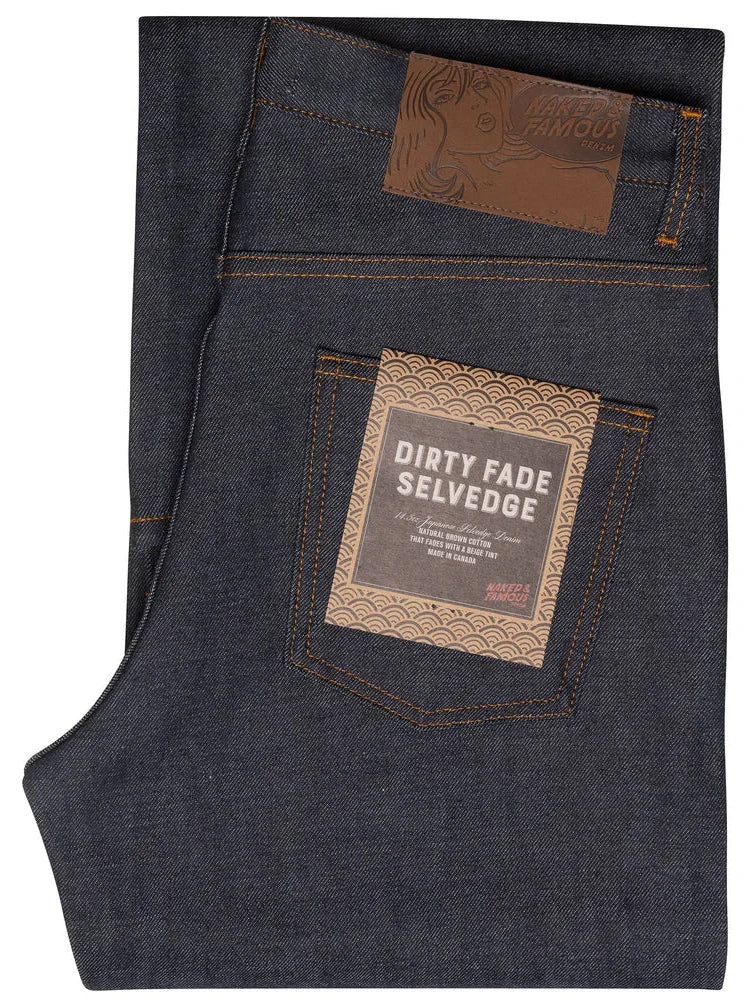 NAKED & FAMOUS STRONG GUY DIRTY FADE SELVEDGE