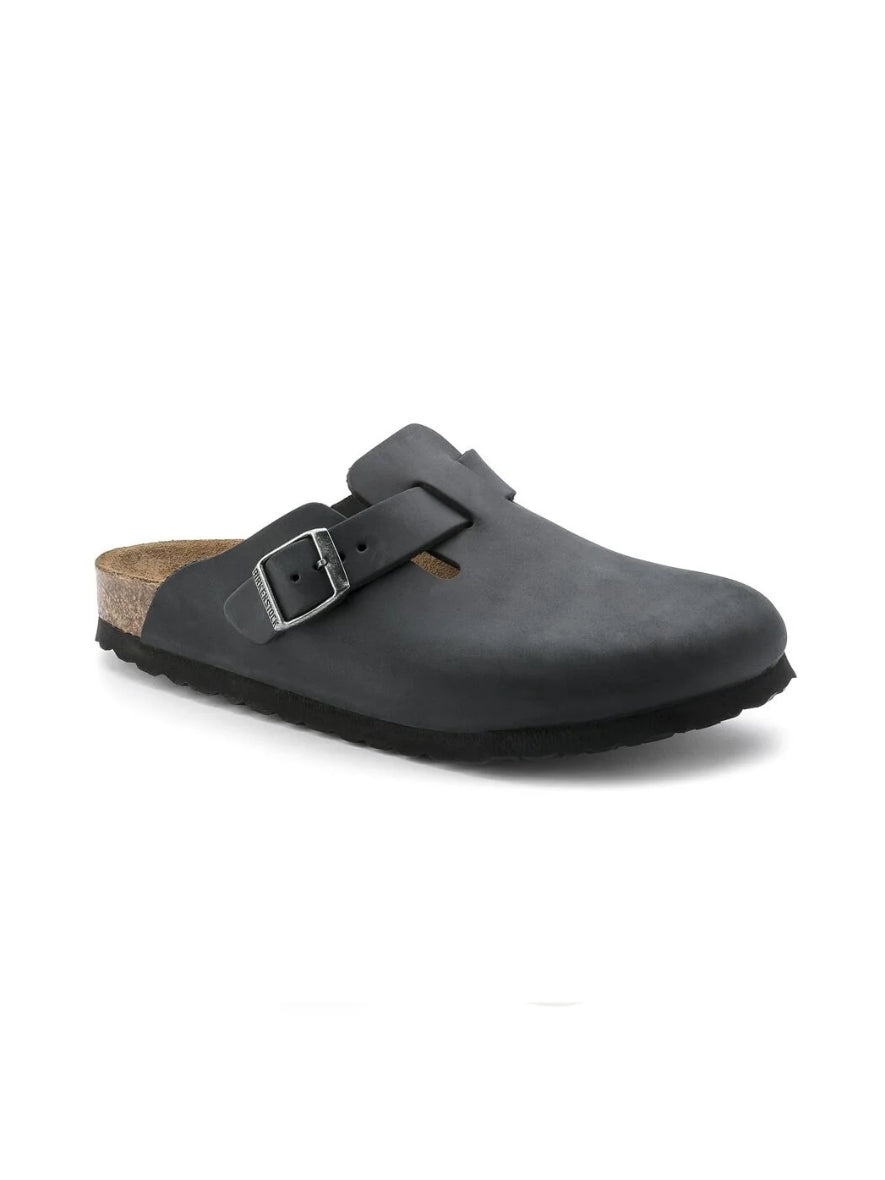 BIRKENSTOCK BOSTON OILED LEATHER BLACK 