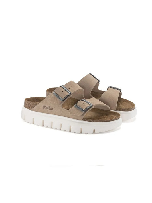 BIRKENSTOCK ARIZONA CHUNKY SUEDE LEATHER WARM SAND