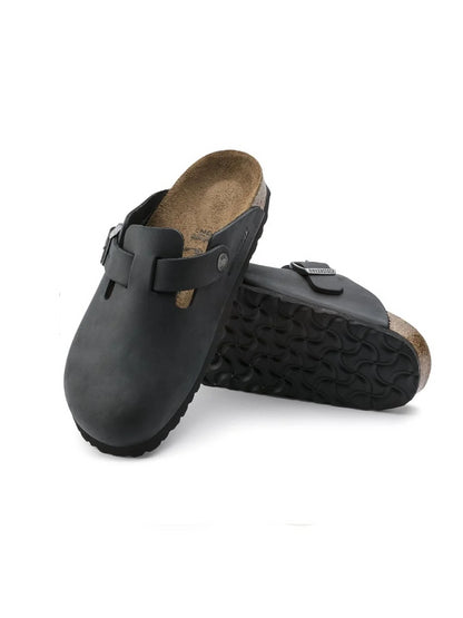 BIRKENSTOCK BOSTON OILED LEATHER BLACK 