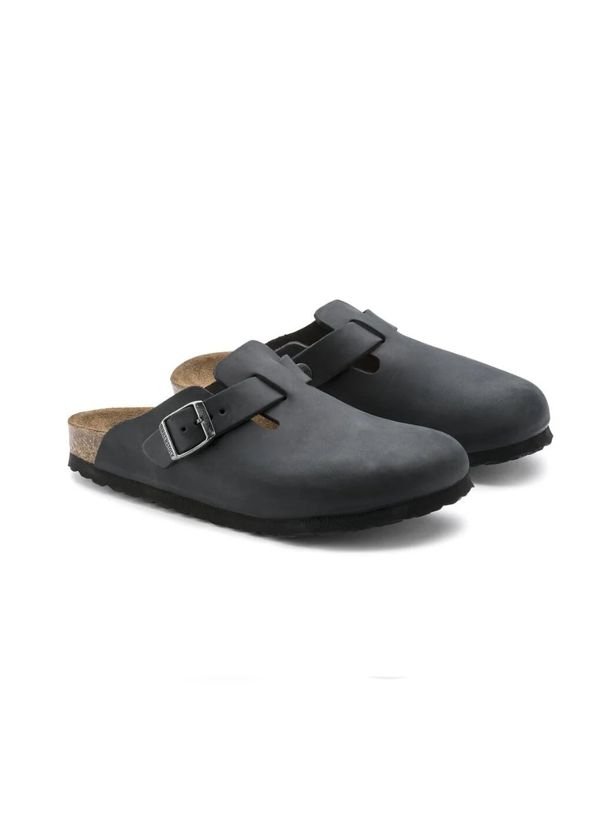 BIRKENSTOCK BOSTON OILED LEATHER BLACK 