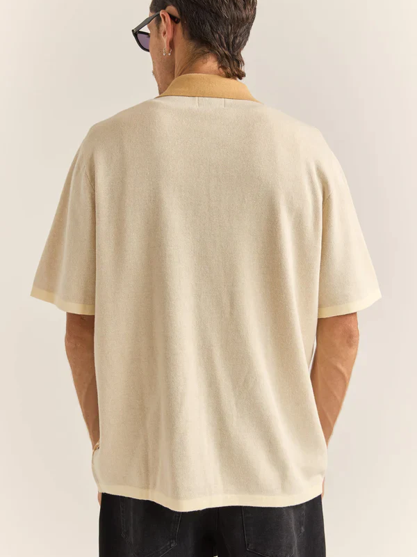 RHYTHM LOMA KNITTED S/S SHIRT NATURAL 