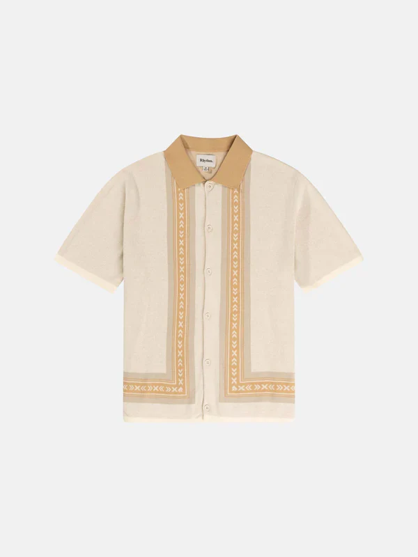 RHYTHM LOMA KNITTED S/S SHIRT NATURAL 