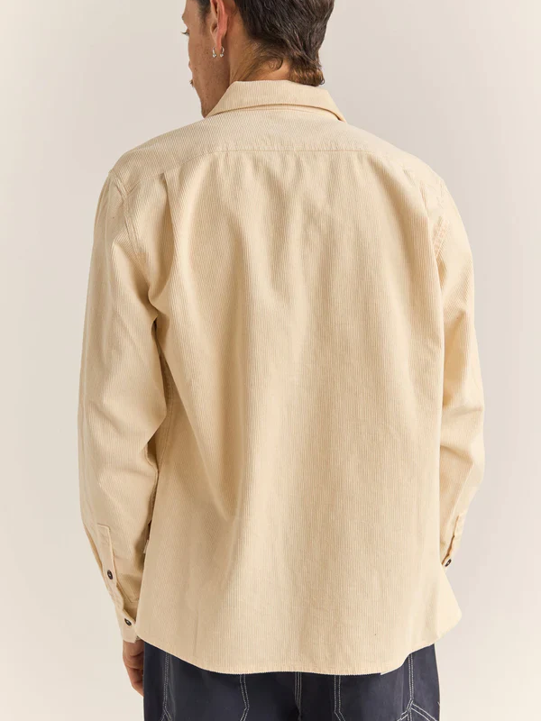 RHYTHM CORDUROY L/S SHIRT NATURAL 