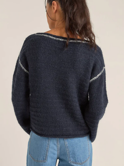 RHYTHM BAKLAVA SWEATER KNIT NAVY