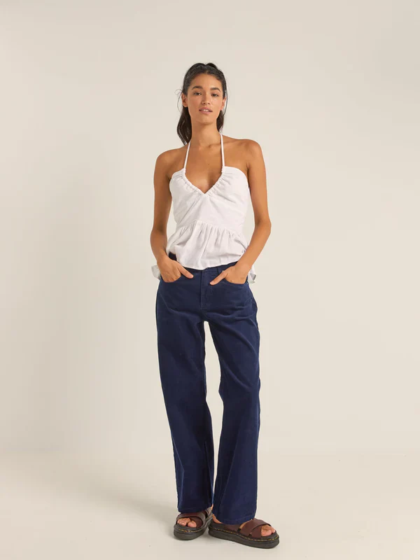 RHYTHM LULA LOW RISE PANT NAVY