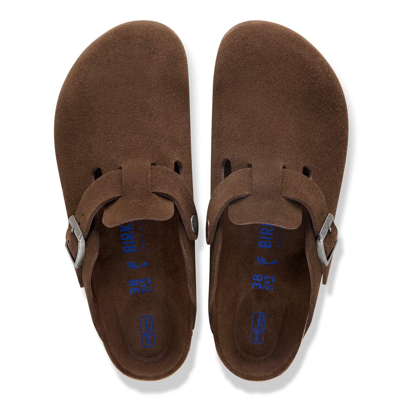 BIRKENSTOCK BOSTON SOFT FOOTBED SUEDE LEATHER CARAFE 