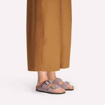 BIRKENSTOCK ARIZONA SOFT FOOTBED SUEDE LEATHER FADED PURPLE TONAL 