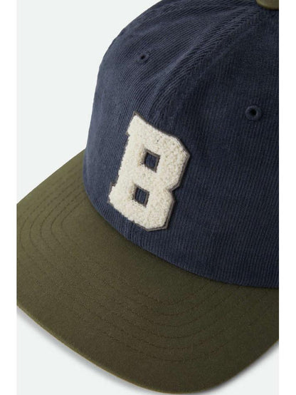 BRIXTON BIG B ADJUSTABLE CAP WASHED NAVY/DARK OLIVE