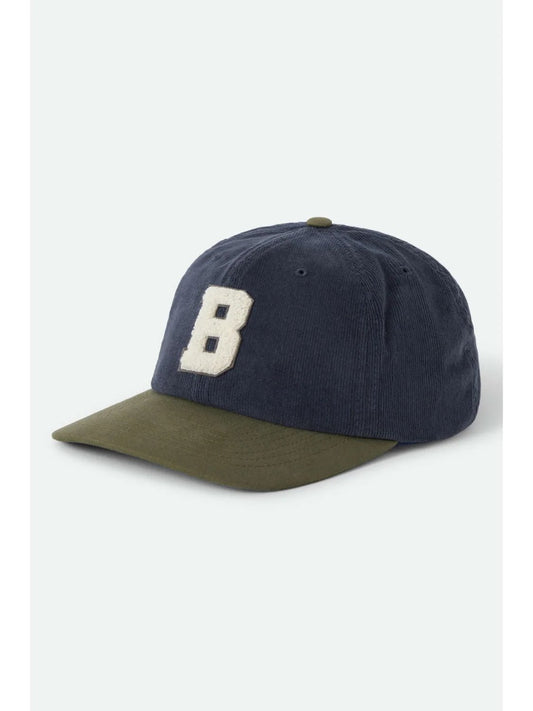 BRIXTON BIG B ADJUSTABLE CAP WASHED NAVY/DARK OLIVE