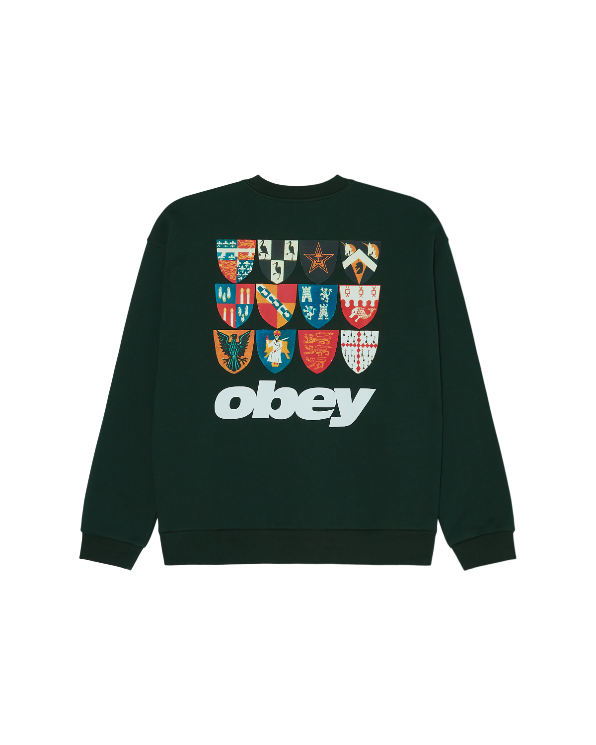 OBEY SHIELDS EXTRA HEAVY CREW GREEN GABLES 