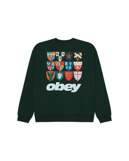 OBEY SHIELDS EXTRA HEAVY CREW GREEN GABLES 