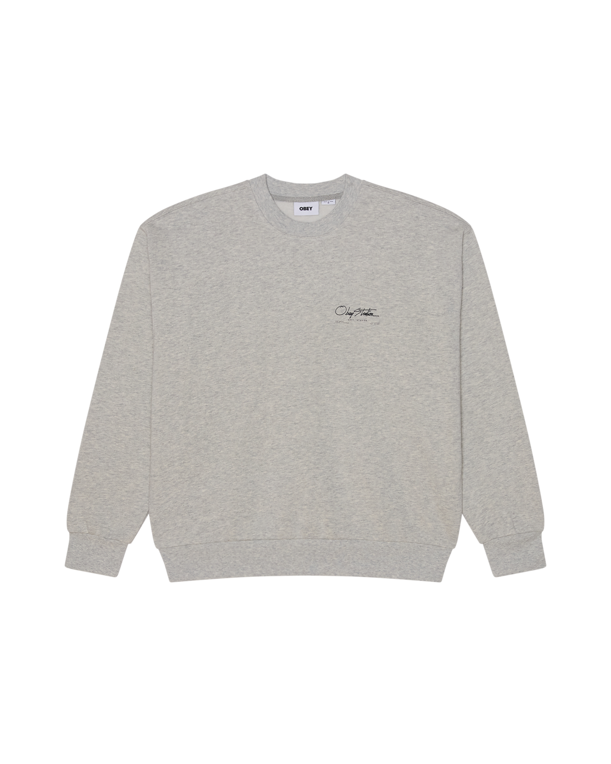 OBEY AUTOGRAPH CREW ASH GREY 